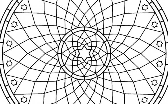Geometric Art Coloring Page