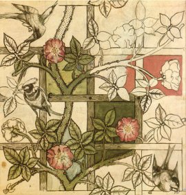 459px-William_Morris_design_for_Trellis_wallpaper_1862