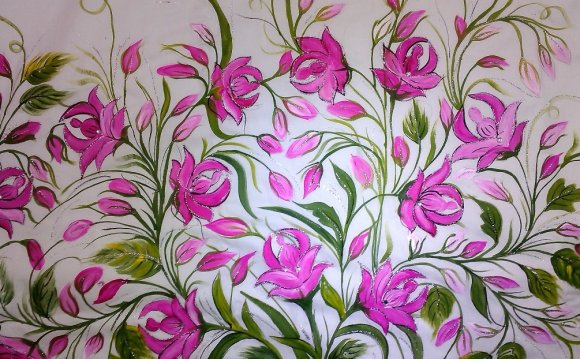 Floral Design for fabric Painting