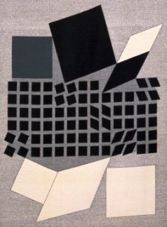 'Oeta', furnishing material, Victor Vasarely, 1962. Museum no. CIRC.694-1966